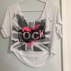Crop word T-shirt